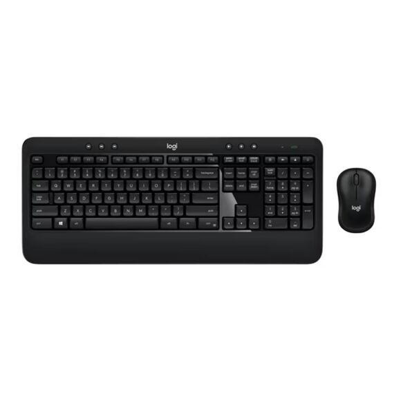 Logitech Advanced Combo Wireless Keyboard and Mouse, Black - Picture 1 of 4
